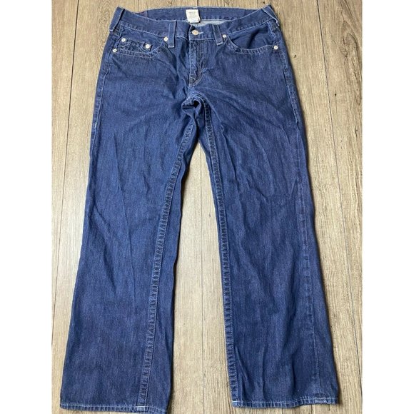 True Religion World Tour Section Bobby Straight Leg Men's 38 Medium Wash Blue